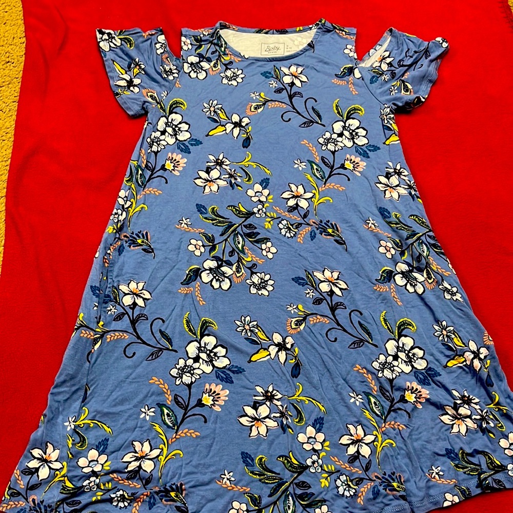 Blue floral dress